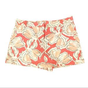 NY&C Sz 8 Coral & Peach Floral Print